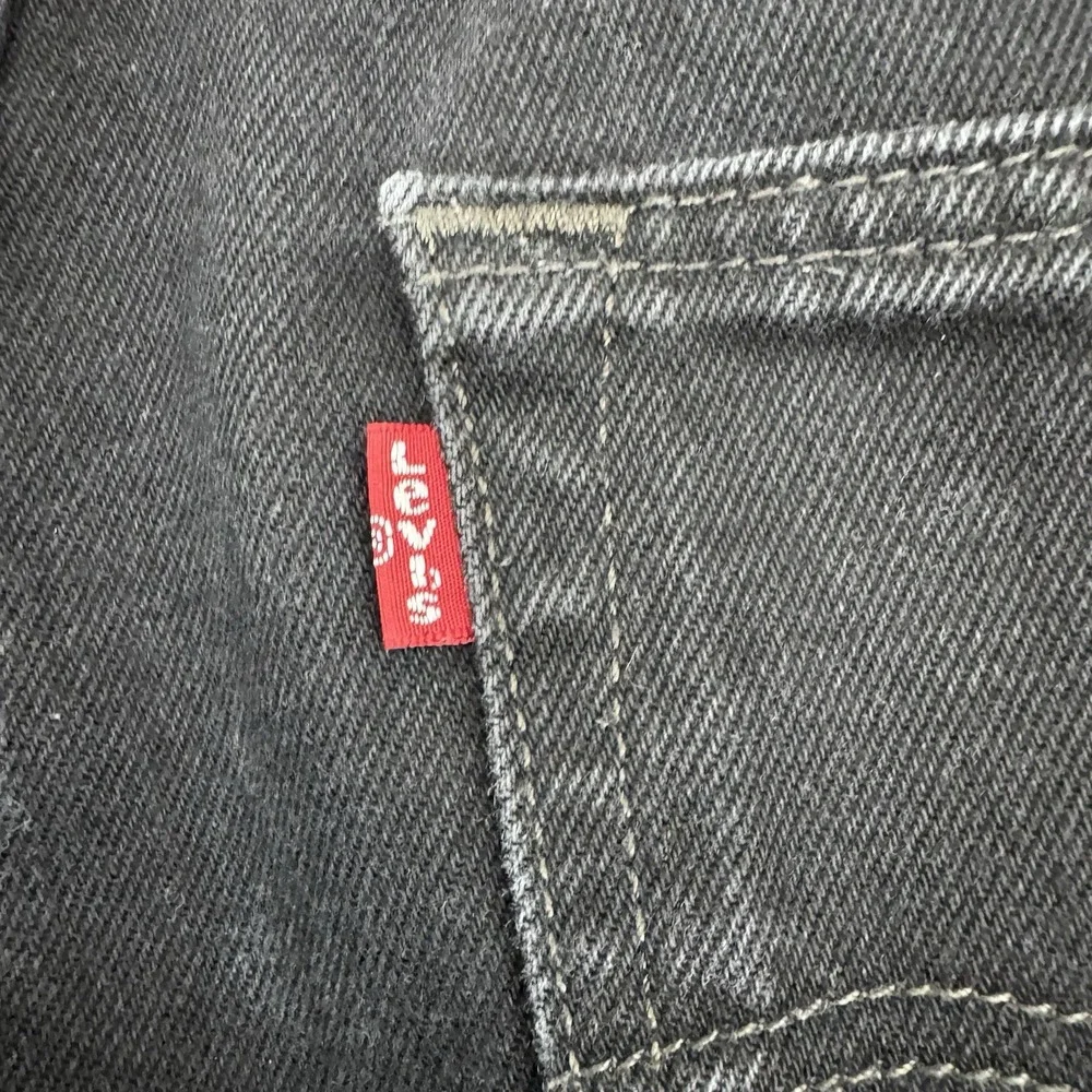 Levi's 501 Original Jeans Men's W33 L32 Black Button Fly Straight Leg Denim